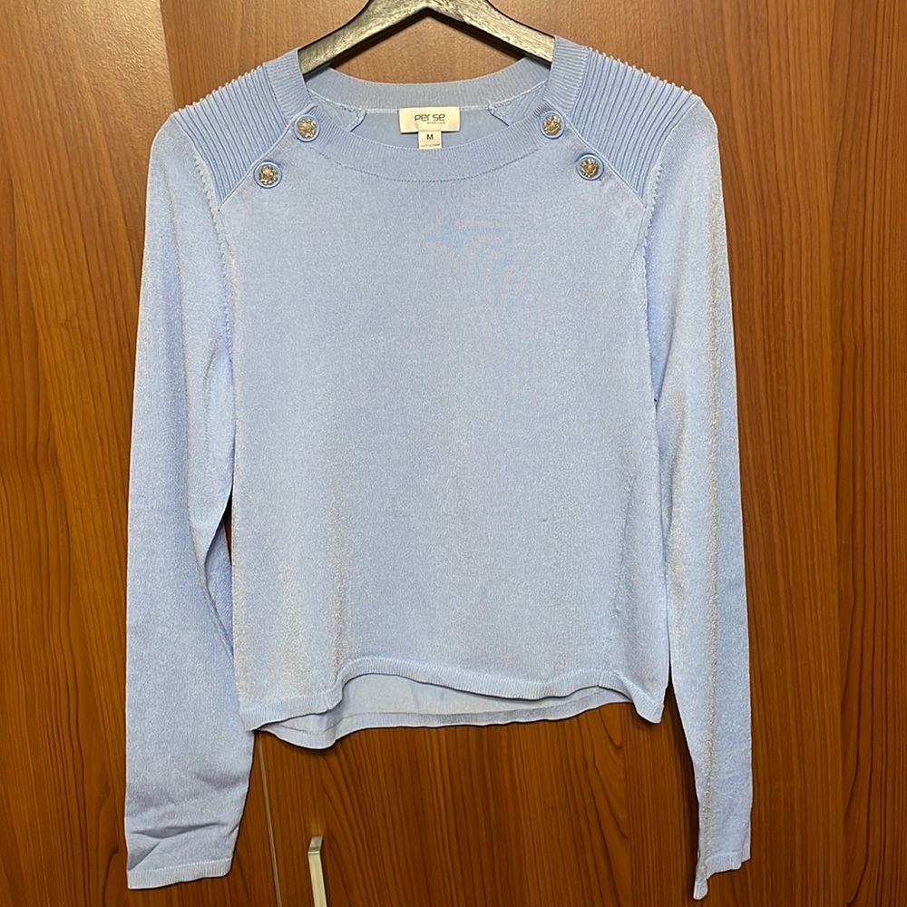 Per Se lightweight long sleeve top